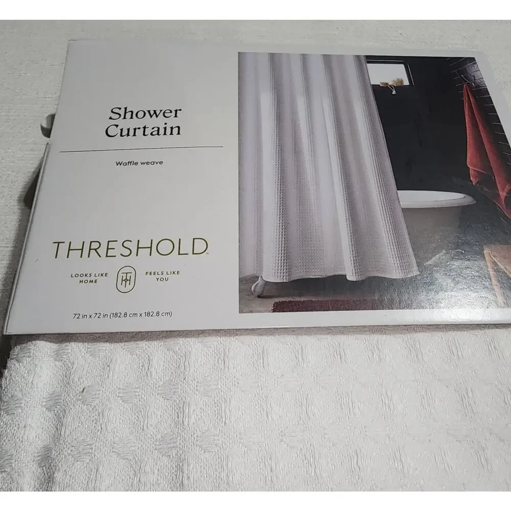 threshold shower curtains 72 x 72 waffle weave